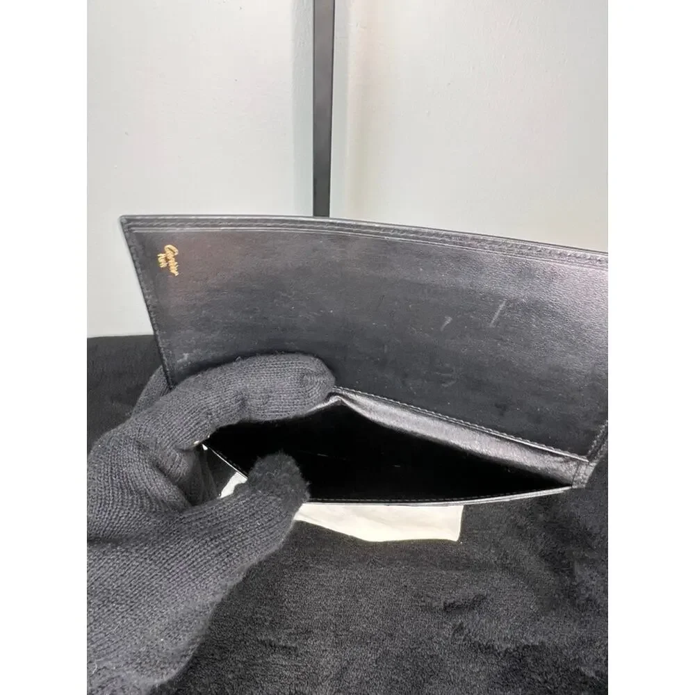 Cartier Must de Cartier Black Leather Long Wallet Card Holder Made in France